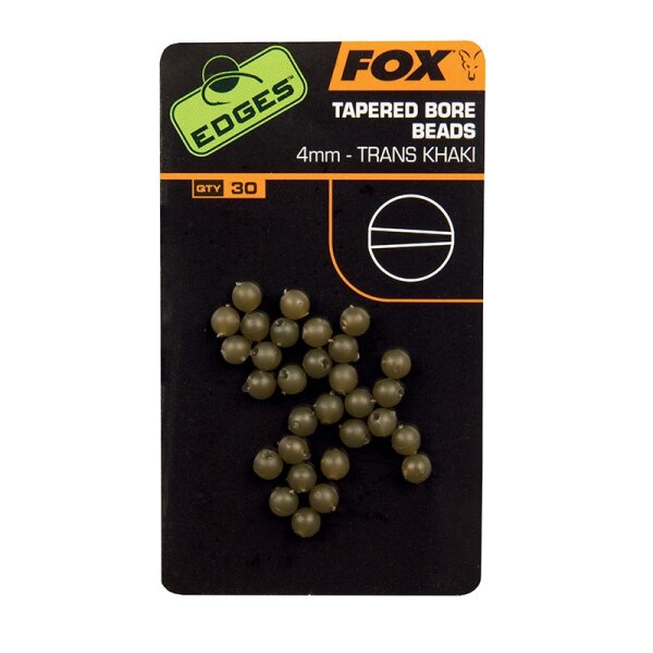 Fox Edges Tapered Bore Beads 4mm