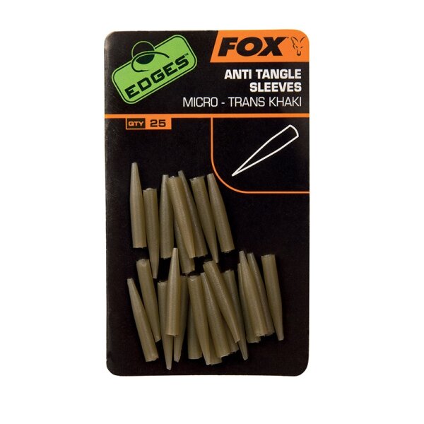 FOX Edges Anti Tangle Sleeves Trans Kahki - Micro