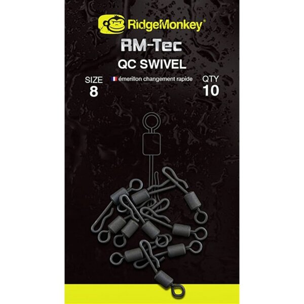 Ridge Monkey RM-Tec Quick Change Swivel Gr.8 10 St&uuml;ck