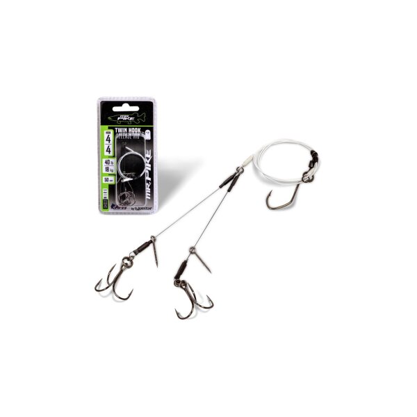 Mr.Pike Ghost Traces Twin Hook Release Rig 50cm Gr.6