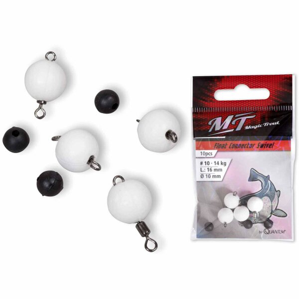 Quantum Float Connector Swivel 14kg 5St. weiß