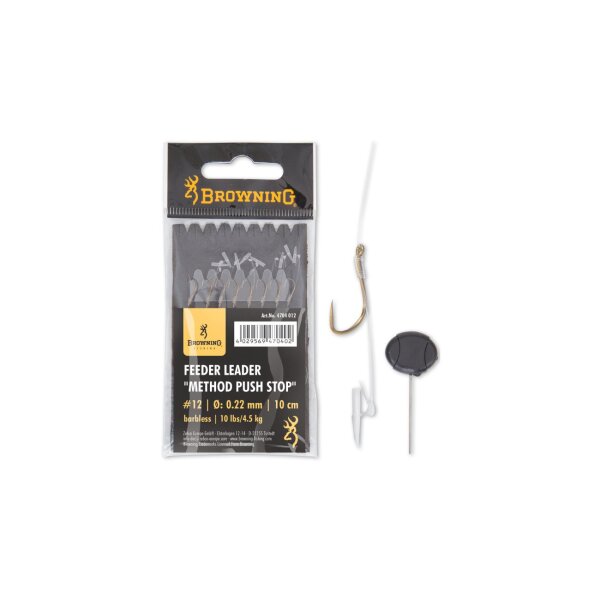 Browning Feeder Leader Method Push Stop 10cm 8St.barbless