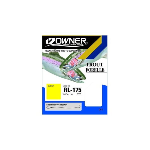 Owner Forellenhaken blau 1,50m Gr.10 0,20mm 3,7kg 9 St.