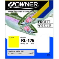 Owner Forellenhaken blau 1,50m Gr.10 0,20mm 3,7kg 9 St.