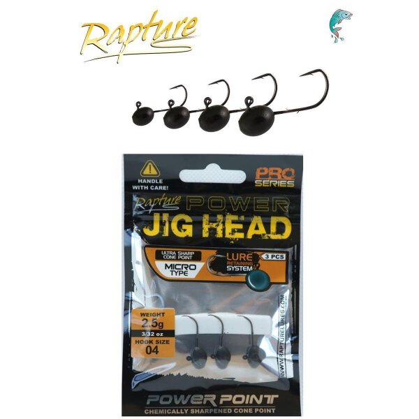 Rapture Power Micro Jigheads 3 St. 1,5g Gr.4