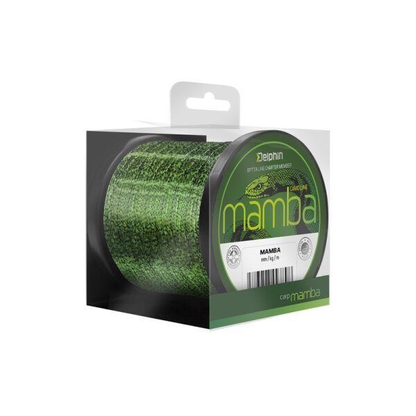 Delphin MAMBA Carp camou green 0,30mm 7,0kg 1200m