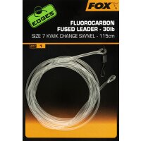 Fox Edges Fluorocarbon Fused Leaders Kwik Change-Size7 Kwik Change Swivel 115cm