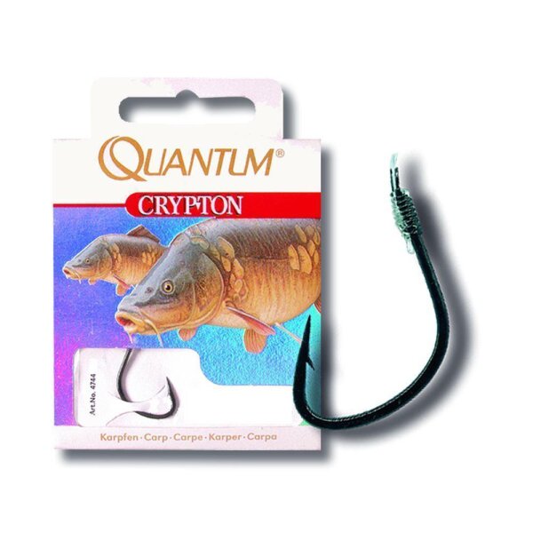 Quantum Crypton Karpfen Vorfachhaken Gr,2 70CM 0,35mm 10St.