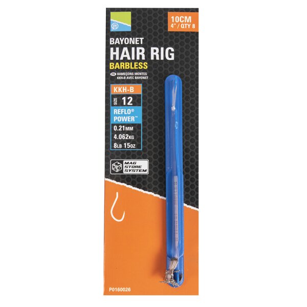 Preston KKH-B Bayont 10cm Hair Rigs Barbless 8St.