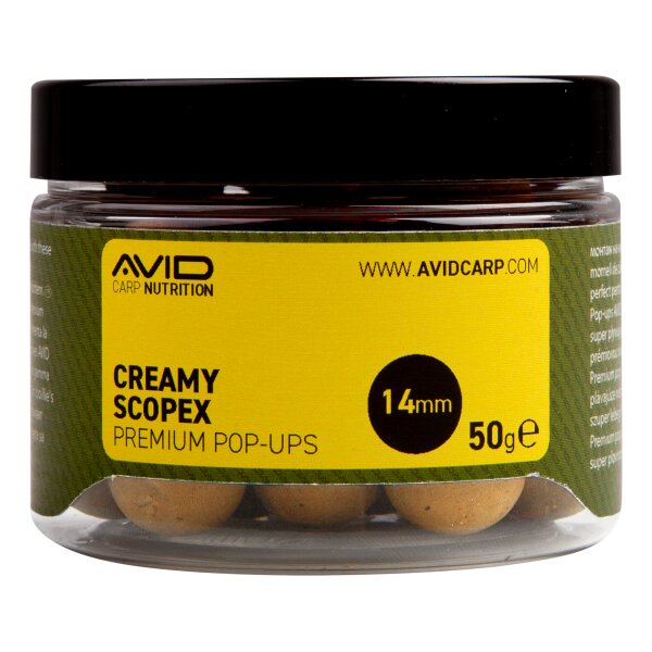 Avid Carp Creamy Scopex Pop Ups 14mm 50g