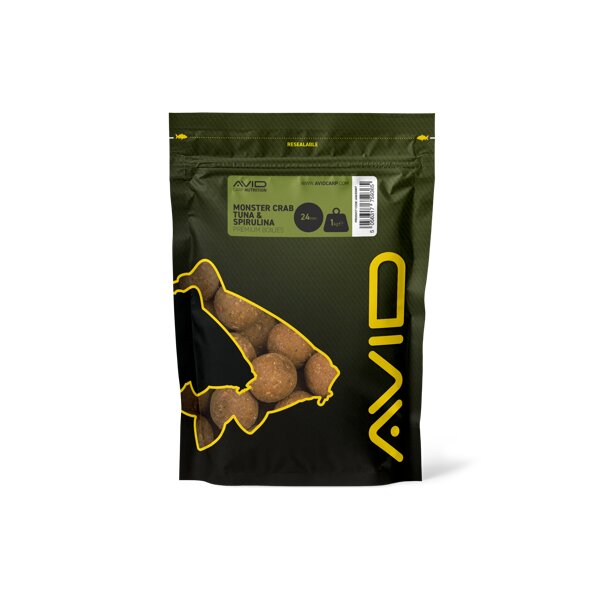 Avid Carp Monster Crab Tuna & Spirulina Boilies 24mm