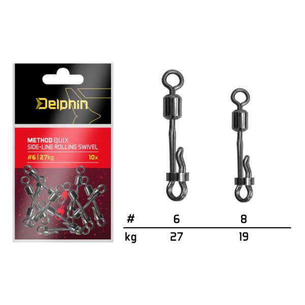 Delphin Method QuiX Quick Snap Swivel  Gr.8 19kgr