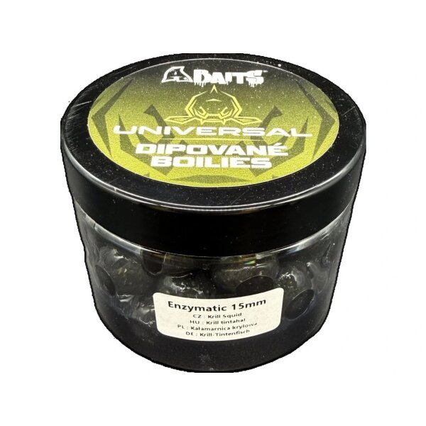 ABaits getauchte Boilies Enzym Black GLM 15mm 130g