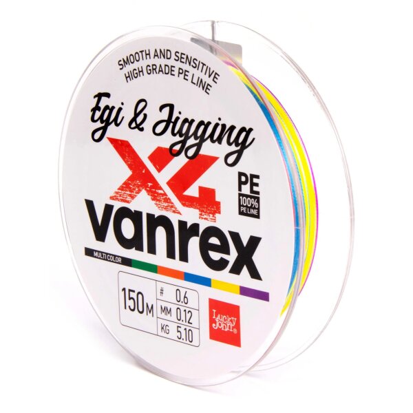 Lucky John Vanrex Egi & Jigging Line 150m Ø0,17mm 7,30kg 150m
