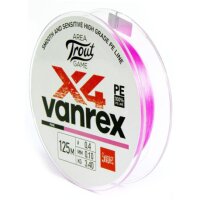 Lucky John Vanrex X4 Trout 125m Ø0,10mm 3,4kg rosa