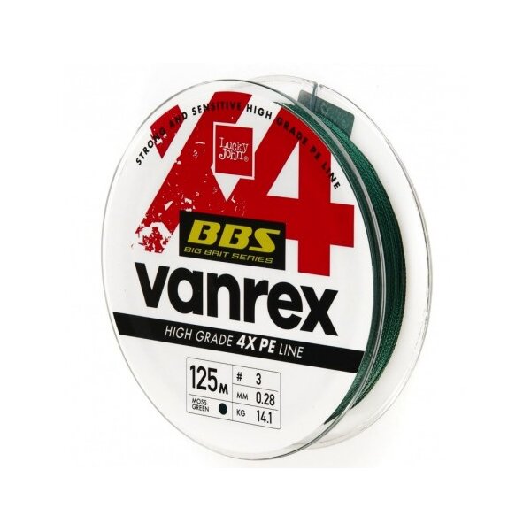 Lucky John Vanrex Big bait Series 125m Ø0,40mm 25kg grün