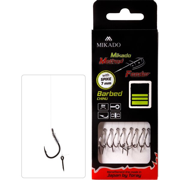 Mikado Method Feeder Rig  miit Nadel - Gr. 6 / 0.28mm/10cm - 8 Stk.