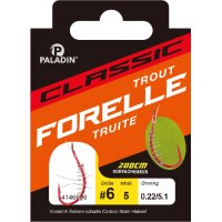 Paladin Forellen Teighaken rot 200cm Gr.4 5St.