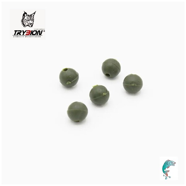 Tybion Rubber Beads Gr.6 brown 10St.