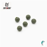 Tybion Rubber Beads Gr.6  grün 10St.