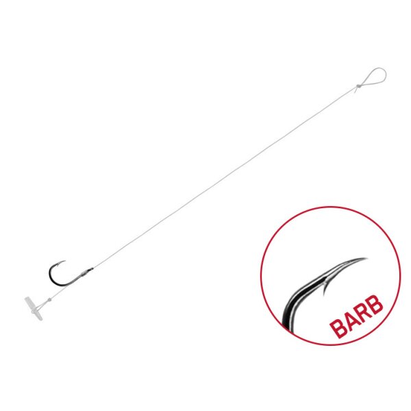 Delphin FLR Quickstop 8cm Ø0,22mm Gr.8 Barbed 6St.