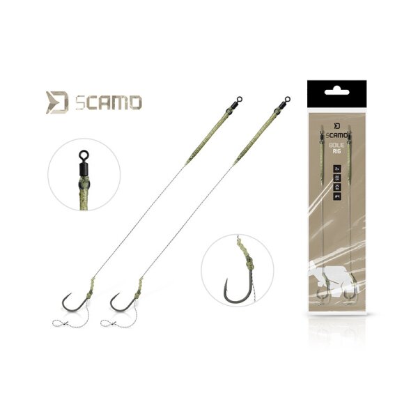 Delphin sCAMO Boilie Rig 2St. 20cm 25lb Gr.4