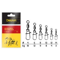 Delphin Rolling swivel with micro Snp 10St. 12kg Gr.6